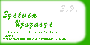 szilvia ujszaszi business card