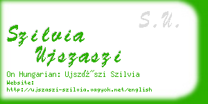 szilvia ujszaszi business card